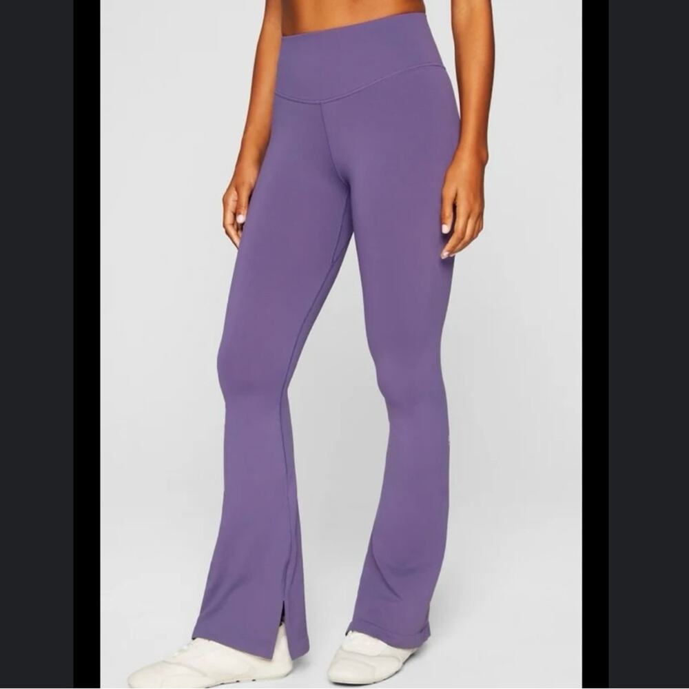 FABLETICS‎ Nightshade Purple Sleek Seamless High-Waisted Active Flare Pants Sz M